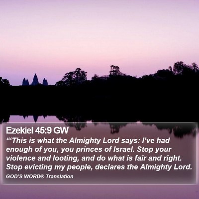 Ezekiel 45:9 GW Bible Verse Image