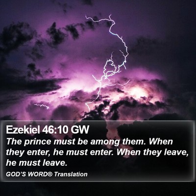 Ezekiel 46:10 GW Bible Verse Image