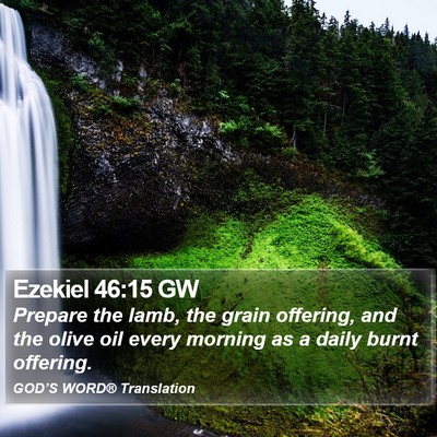 Ezekiel 46:15 GW Bible Verse Image