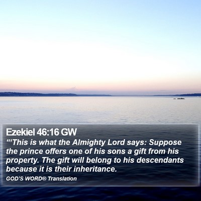 Ezekiel 46:16 GW Bible Verse Image