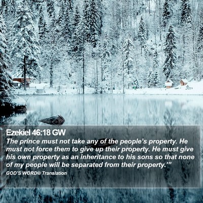 Ezekiel 46:18 GW Bible Verse Image