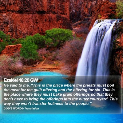 Ezekiel 46:20 GW Bible Verse Image