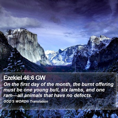 Ezekiel 46:6 GW Bible Verse Image