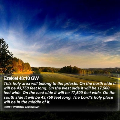 Ezekiel 48:10 GW Bible Verse Image