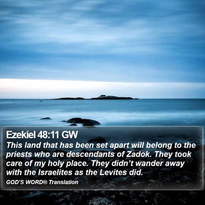 Ezekiel 48:11 GW Bible Verse Image