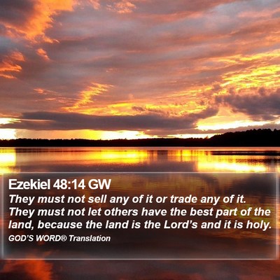 Ezekiel 48:14 GW Bible Verse Image