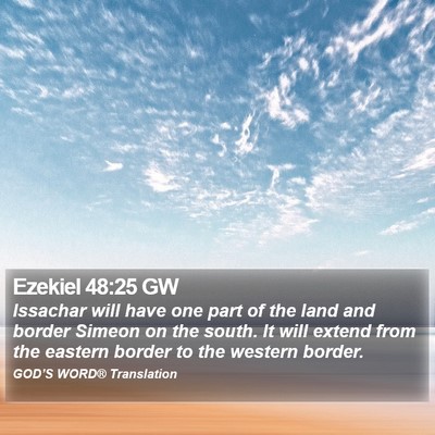 Ezekiel 48:25 GW Bible Verse Image