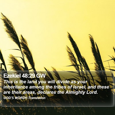 Ezekiel 48:29 GW Bible Verse Image
