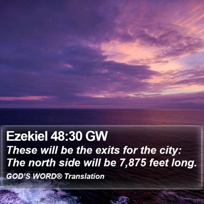 Ezekiel 48:30 GW Bible Verse Image