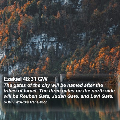 Ezekiel 48:31 GW Bible Verse Image
