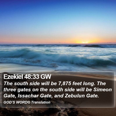 Ezekiel 48:33 GW Bible Verse Image