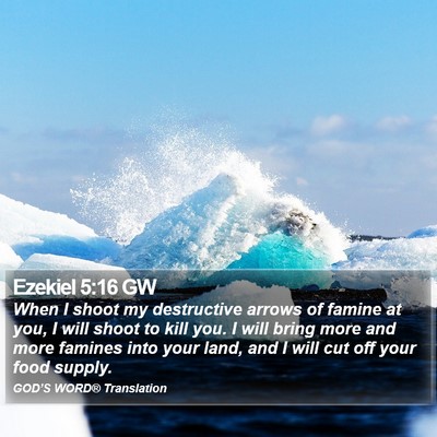 Ezekiel 5:16 GW Bible Verse Image
