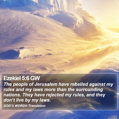 Ezekiel 5:6 GW Bible Verse Image