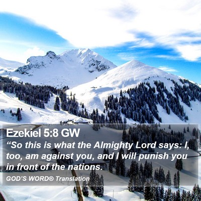 Ezekiel 5:8 GW Bible Verse Image