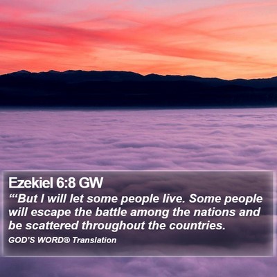 Ezekiel 6:8 GW Bible Verse Image