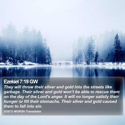 Ezekiel 7:19 GW Bible Verse Image
