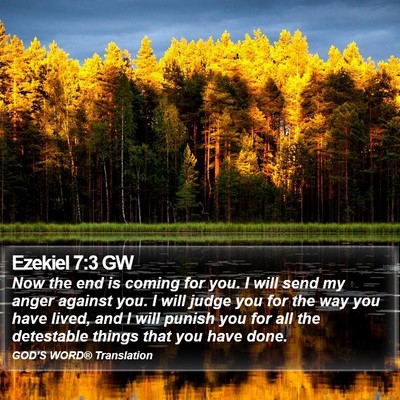 Ezekiel 7:3 GW Bible Verse Image
