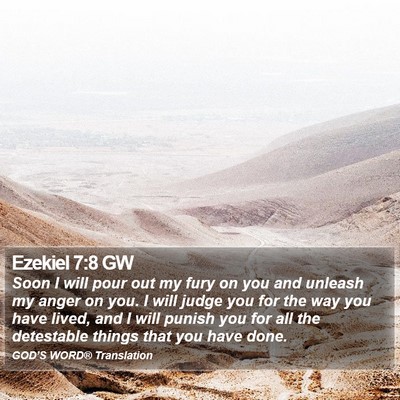 Ezekiel 7:8 GW Bible Verse Image