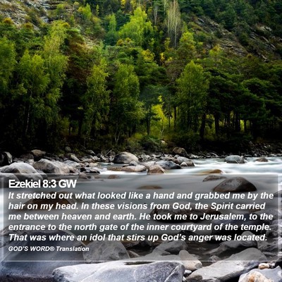 Ezekiel 8:3 GW Bible Verse Image