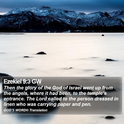 Ezekiel 9:3 GW Bible Verse Image