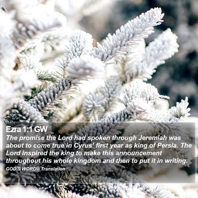 Ezra 1:1 GW Bible Verse Image