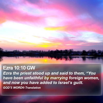 Ezra 10:10 GW Bible Verse Image