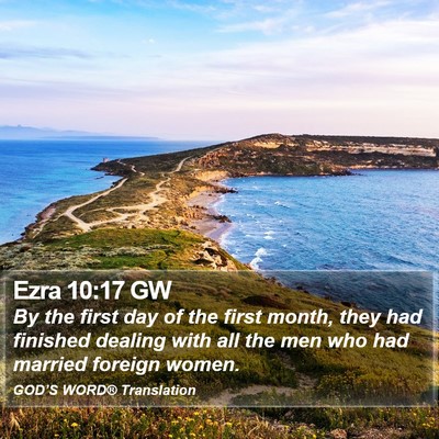 Ezra 10:17 GW Bible Verse Image
