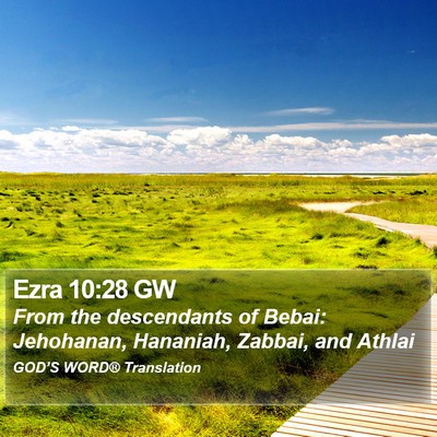 Ezra 10:28 GW Bible Verse Image
