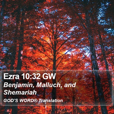 Ezra 10:32 GW Bible Verse Image