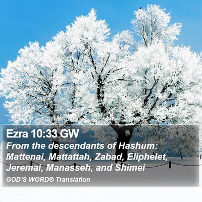 Ezra 10:33 GW Bible Verse Image