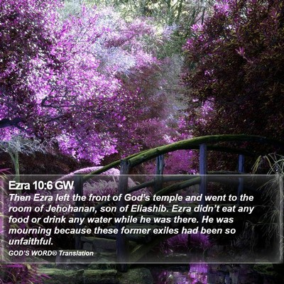 Ezra 10:6 GW Bible Verse Image