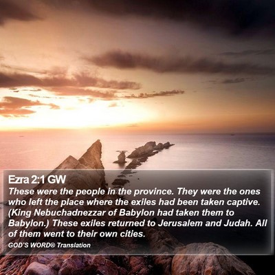 Ezra 2:1 GW Bible Verse Image