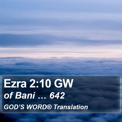 Ezra 2:10 GW Bible Verse Image