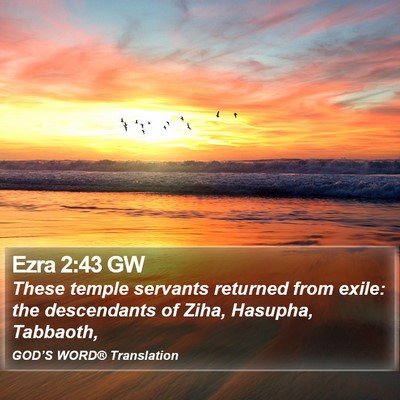 Ezra 2:43 GW Bible Verse Image