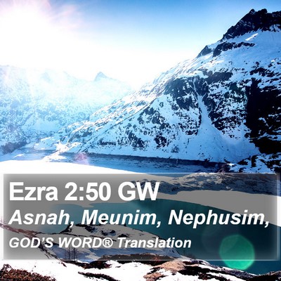 Ezra 2:50 GW Bible Verse Image