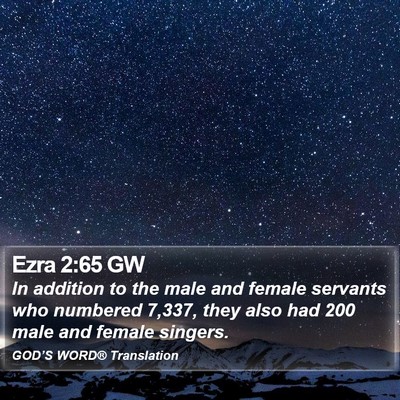 Ezra 2:65 GW Bible Verse Image