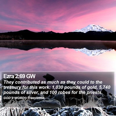Ezra 2:69 GW Bible Verse Image