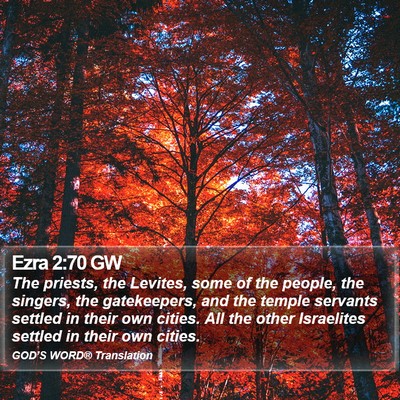 Ezra 2:70 GW Bible Verse Image