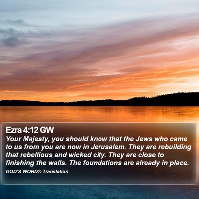 Ezra 4:12 GW Bible Verse Image