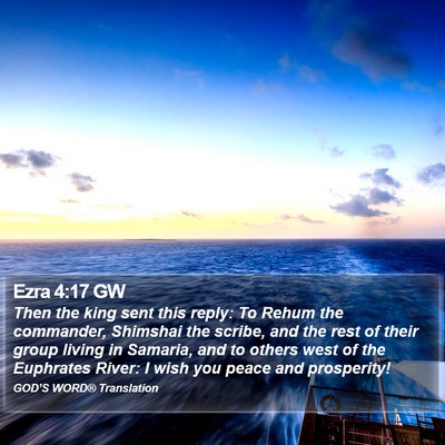 Ezra 4:17 GW Bible Verse Image