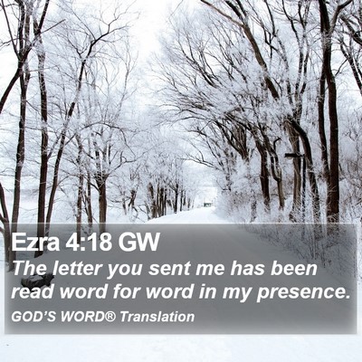 Ezra 4:18 GW Bible Verse Image