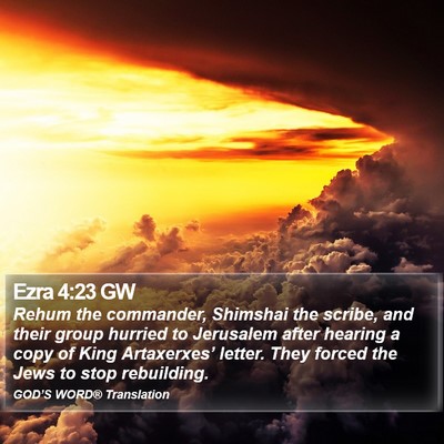 Ezra 4:23 GW Bible Verse Image