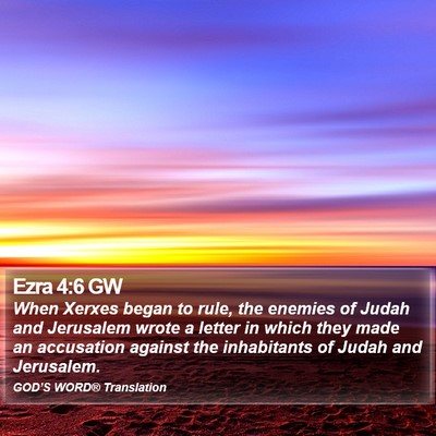 Ezra 4:6 GW Bible Verse Image