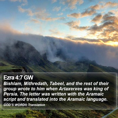 Ezra 4:7 GW Bible Verse Image