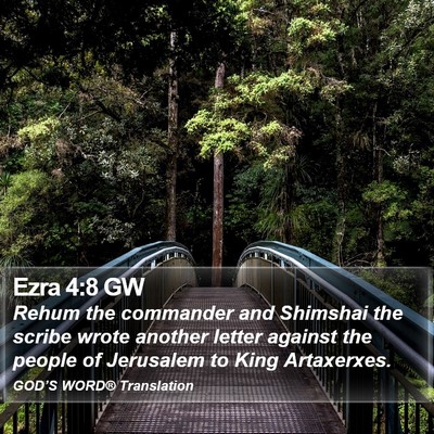 Ezra 4:8 GW Bible Verse Image