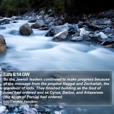 Ezra 6:14 GW Bible Verse Image