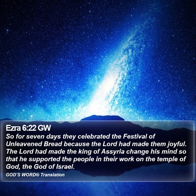 Ezra 6:22 GW Bible Verse Image