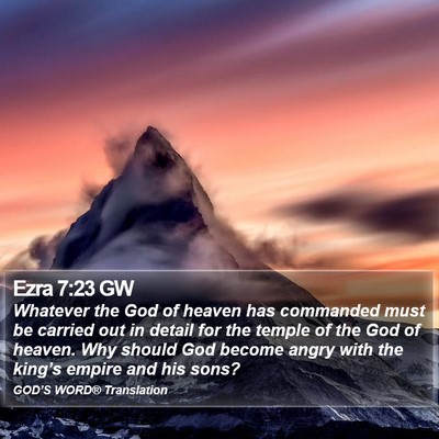 Ezra 7:23 GW Bible Verse Image