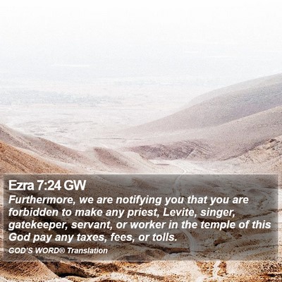 Ezra 7:24 GW Bible Verse Image