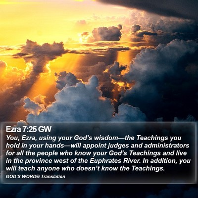Ezra 7:25 GW Bible Verse Image